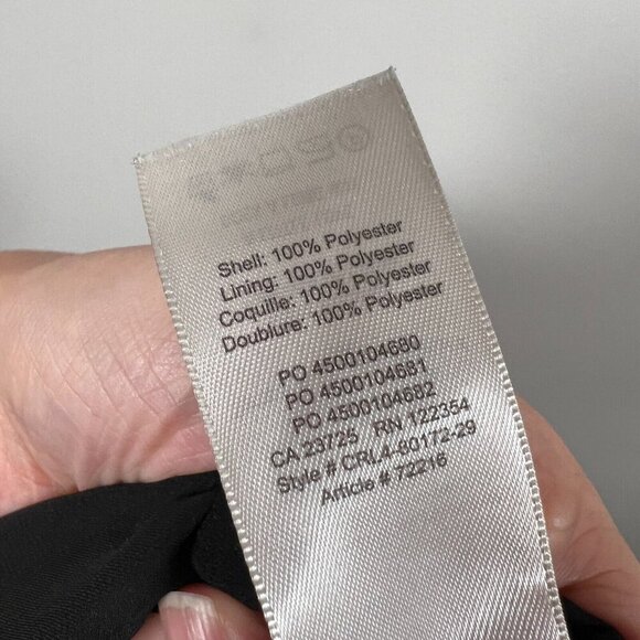 Aritzia Wilfred Melodie Romper Size Small Black Ruffle Sleeve V-neck Minimal - Picture 11 of 11